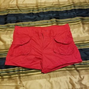 Red Cargo Shorts